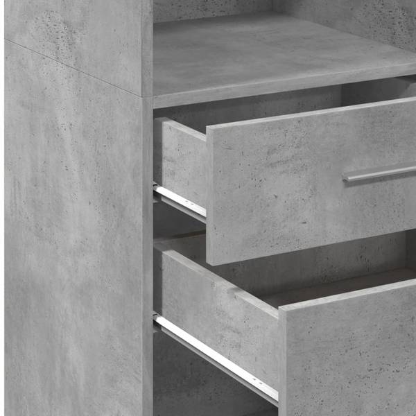 Highboard DE1373 Grau - Holzwerkstoff - 40 x 124 x 43 cm
