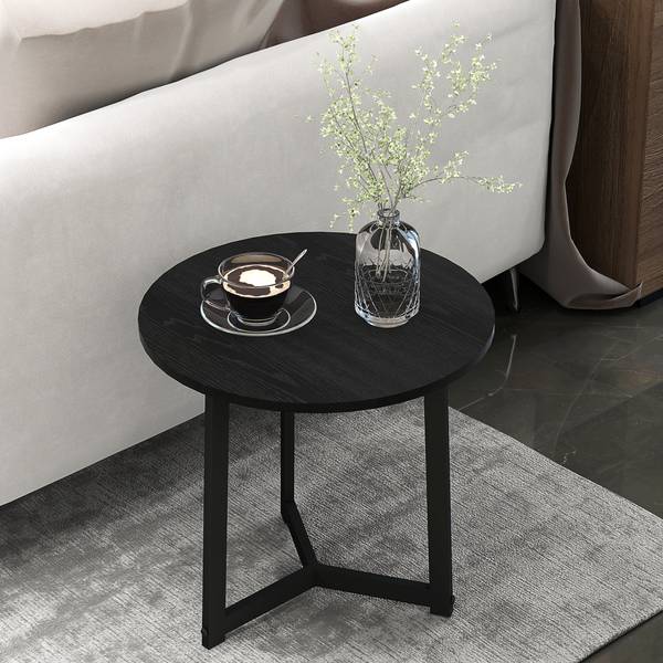 Couchtisch 2er-Set 83B-090V00BK Schwarz - Metall - 48 x 45 x 48 cm