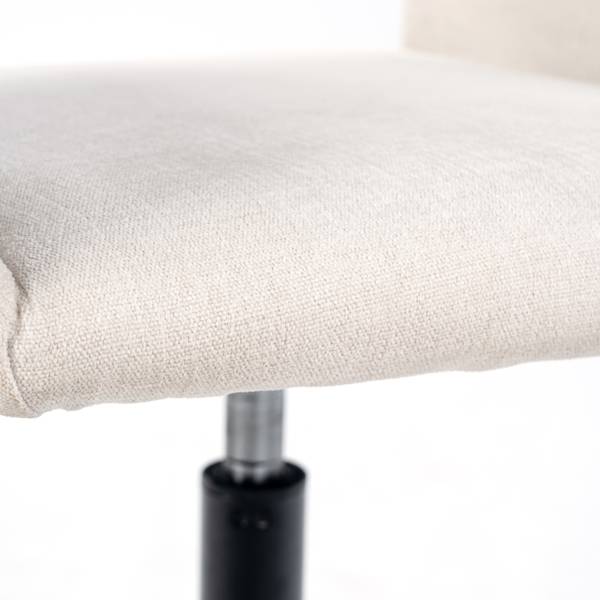 Bürostuhl Ross Kd Chenille BG BK Weiß - Chenille - 56 x 85 x 43 cm