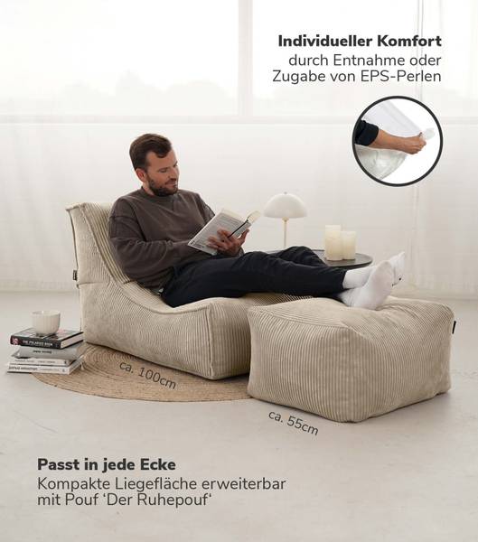 Sitzsack Der Gelassene 2tlg. Beige