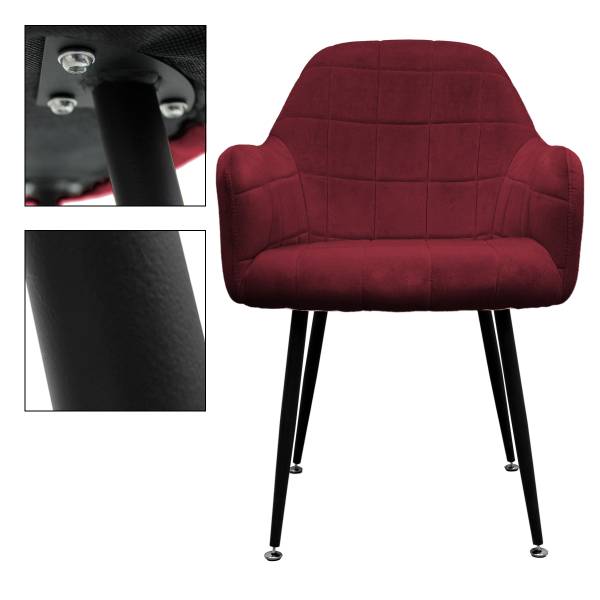 Esszimmerstuhl TOLEDO 4er-Set Bordeaux - Rot