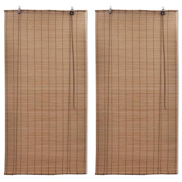 Store 3057521 (lot de 2) Marron - Bambou - 150 x 220 x 150 cm