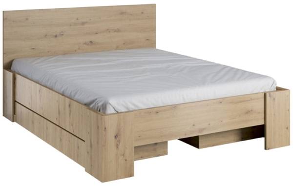 Doppelbett MALTA Braun - Holzwerkstoff - 170 x 100 x 208 cm
