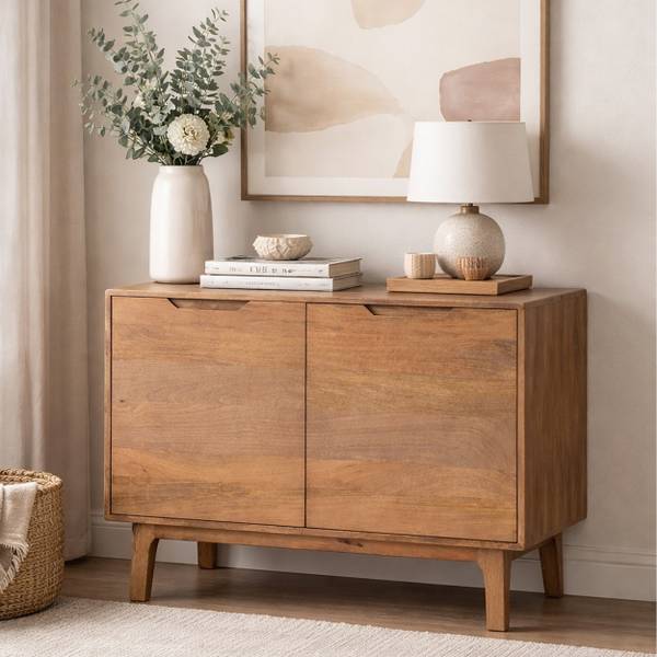 Sideboard 11882 Braun - Massivholz - 100 x 80 x 40 cm