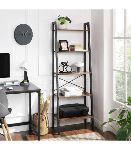 Regal Leesville I Braun / Schwarz - 97 x 41 x 15 cm