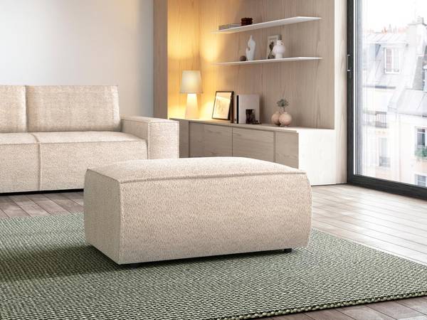 Sitzhocker AMELIA Beige - Textil - 69 x 42 x 102 cm
