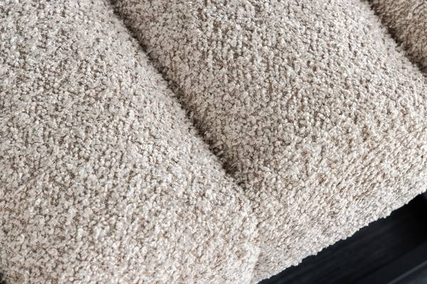 Sitzbank PETIT BEAUTÉ Beige - Grau - Polyester - 108 x 40 x 40 cm