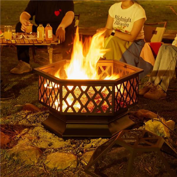 Feuerschale ARE49 Schwarz - Metall - 61 x 62 x 61 cm