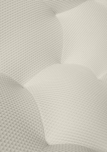 3-Sitzer Sofa Victoria Bubble Weiß - Kunstfell - 72 x 242 x 78 cm