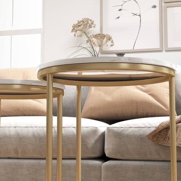 Beistelltisch 83B-119V00GD Gold - Stahl - 45 x 55 x 45 cm