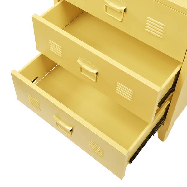 Commode métallique Hämeenlinna Jaune - 60 x 72 cm