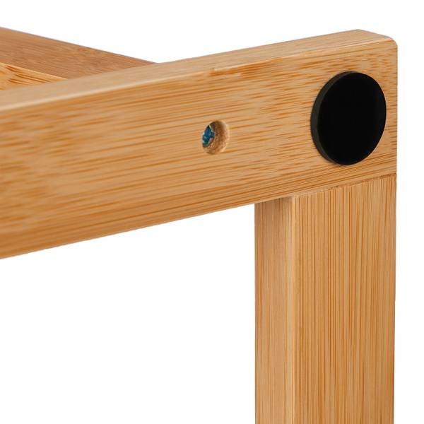 Porte-serviettes à 6 barres Marron - Blanc - Bois composite - 55 x 82 x 24 cm