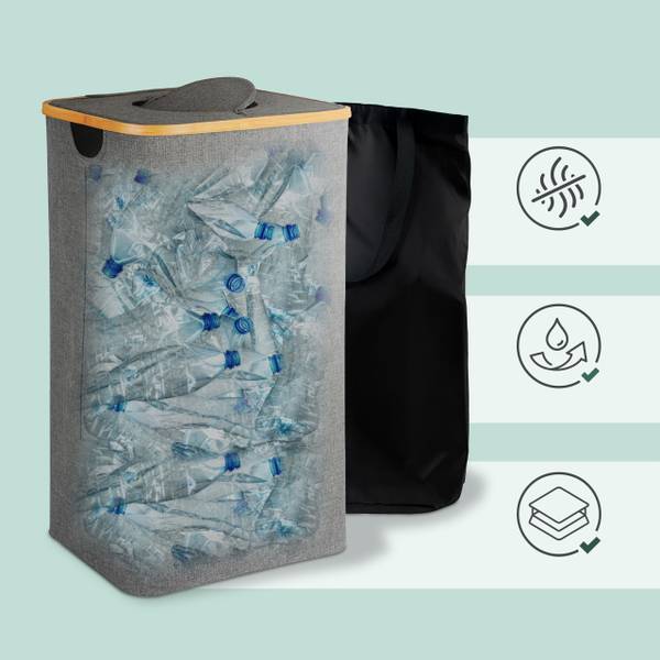 Conteneur à bouteilles consignées 100 l Noir - Marron clair