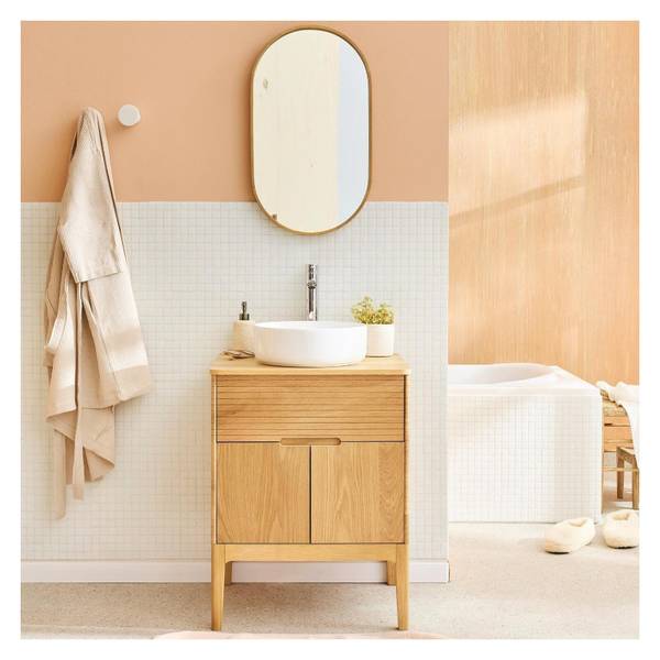 Badmöbel-Set ALASKA 4-teilig Braun - Holzwerkstoff - 60 x 78 x 50 cm