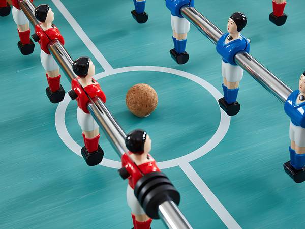Tischfußball HENRY Beige - Holz teilmassiv - 78 x 96 x 153 cm