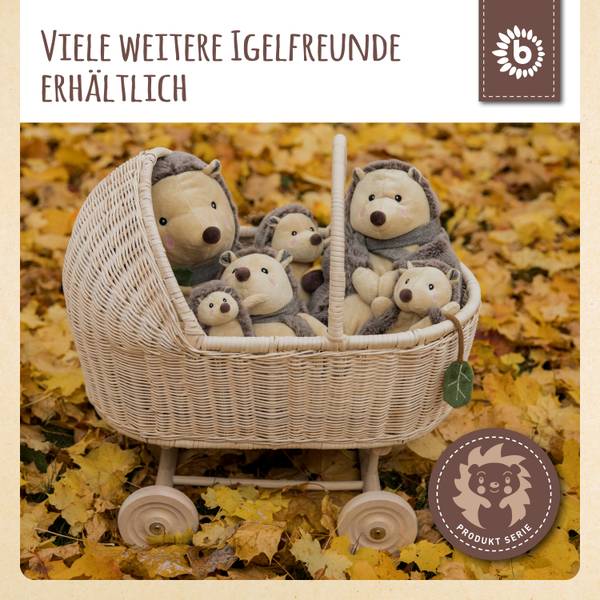 Plüsch Kuscheltier Igel mit Magneten Braun - Textil - 40 x 20 x 30 cm