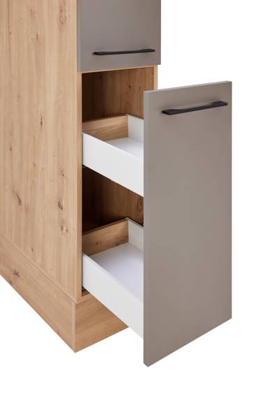 Apothekerschrank LINZ VS30 Braun - Grau - Holzwerkstoff - 30 x 211 x 57 cm