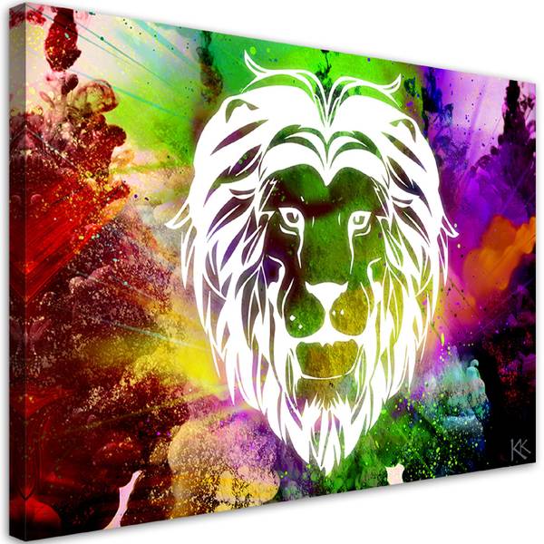 Wandbild löwe abstraktion 100 x 70 cm