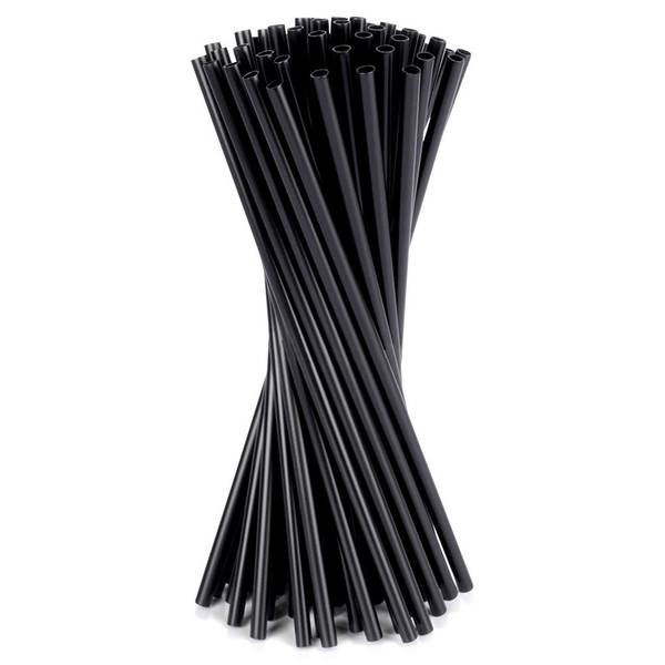 Strohhalme 50er Set 259657 Schwarz - Kunststoff - 1 x 1 x 22 cm
