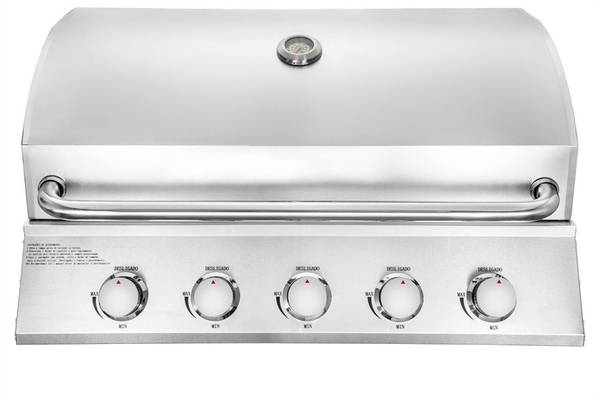Gasgrill - Einbau-Edehlstahlgrill Silber - Edelstahl - 60 x 50 x 85 cm