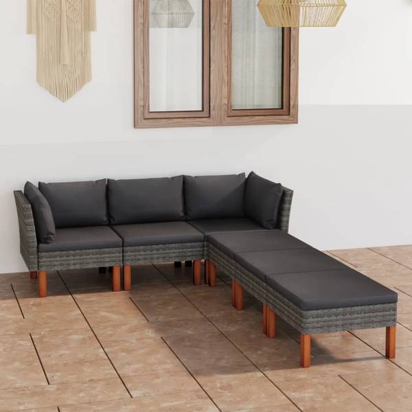 Canapés de jardin 3009634-8 lot de 6 Anthracite - Gris