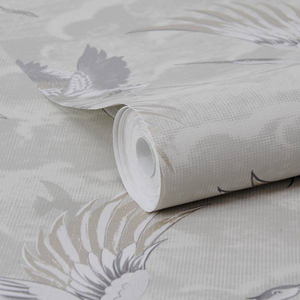 Vliestapete Kranes Beige - Fleece - 52 x 1000 x 2 cm