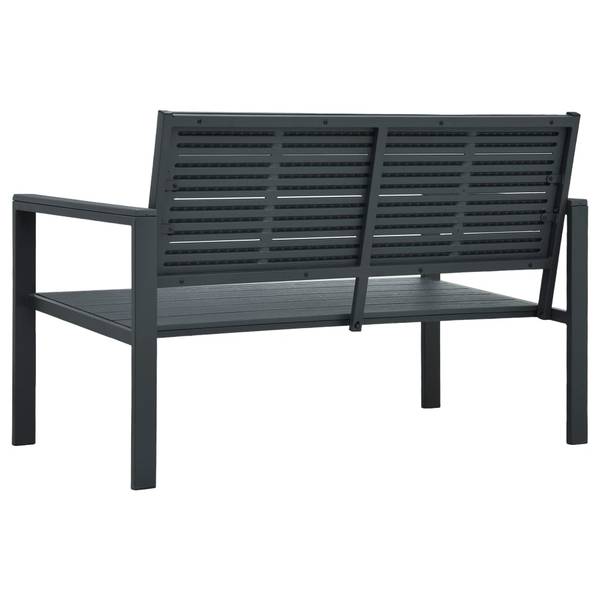 Banc de jardin 299819 Gris - Acier - 120 x 78 x 64 cm