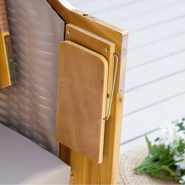Strandkorb 867-107 Braun - Polyester - 79 x 160 x 150 cm