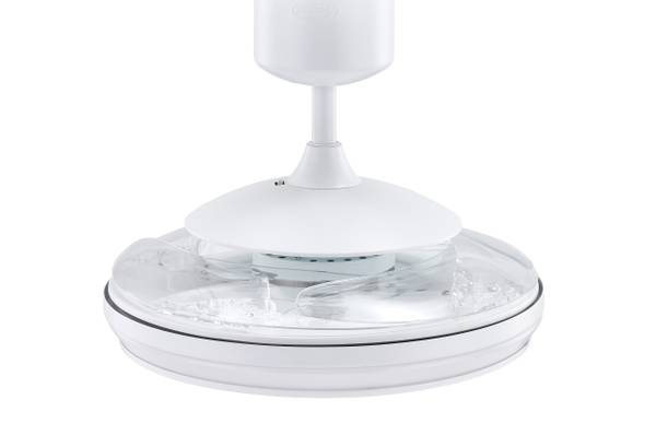 Deckenventilator Evo 1 Weiß - Stahl - Acrylglas - 121 x 42 x 121 cm