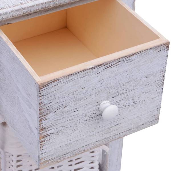 Nachttisch DE314 Weiß - Massivholz - 28 x 45 x 31 cm