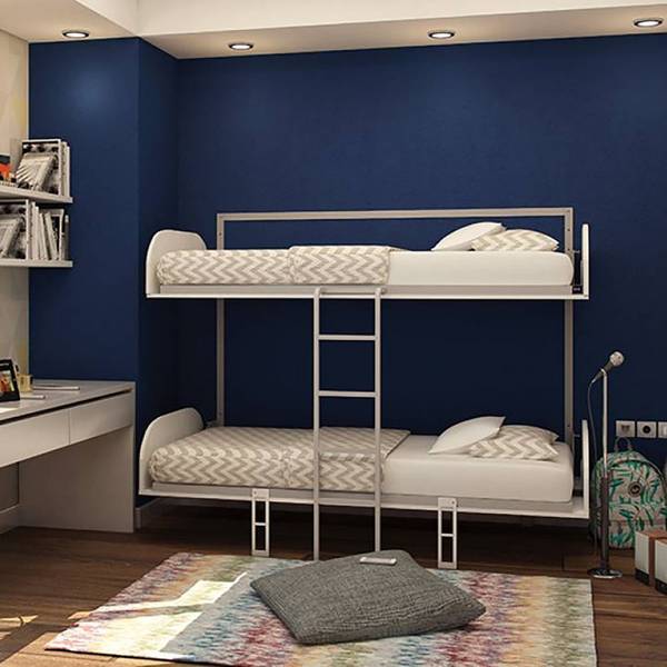 Etagenbett Iduna Weiß - Holzwerkstoff - 214 x 192 x 102 cm