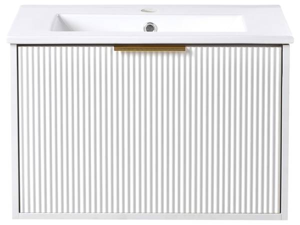 Ensemble pour salle de bain TILCARA Doré - Blanc - Largeur : 60 cm