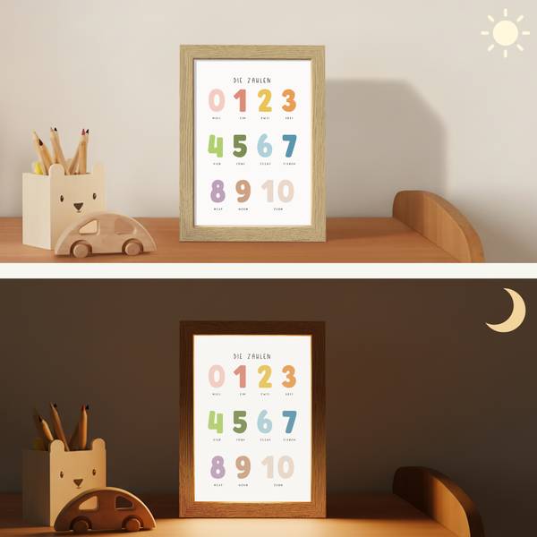 Lampe de Chevet Pour Enfant Chiffres 15 x 20 cm