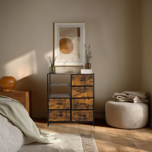 Kommode RAGALA Braun - Aluminium - 84 x 92 x 30 cm