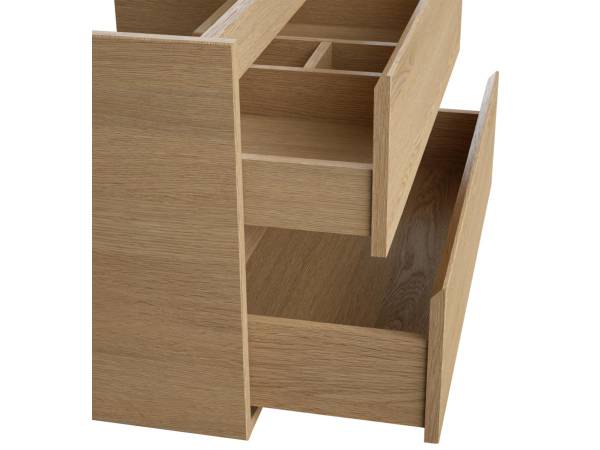 Einzelwaschtisch MILIPAM Braun - Holz teilmassiv - 45 x 50 x 80 cm