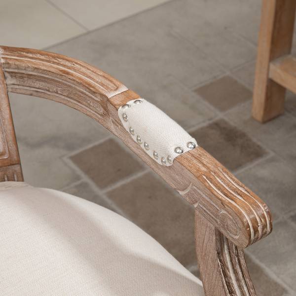 Eetkamerstoel 835-668 wit - textiel - 59 x 96 x 55 cm