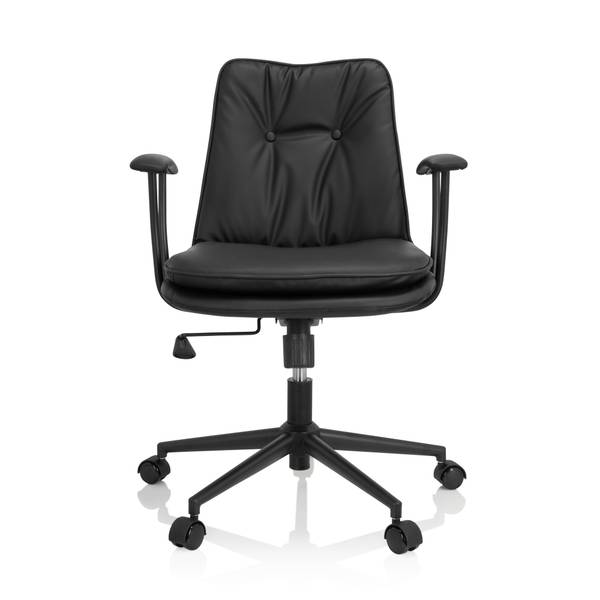 Bürostuhl SMALLO Schwarz - Flachgewebe - 59 x 94 x 59 cm