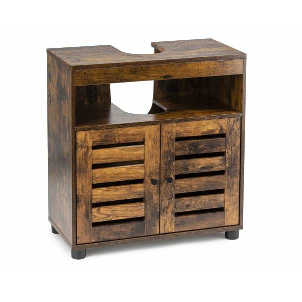 Waschbeckenunterschrank HH-BBK-04BX-CZA Braun - Holzwerkstoff - 60 x 63 x 30 cm