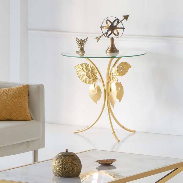 Tisch 4523358720 Gold - Metall - 70 x 70 x 70 cm