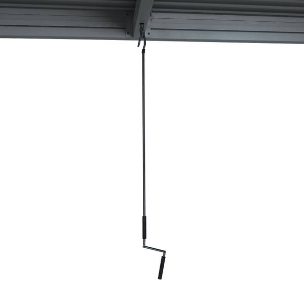Pergola L46 Grau - Aluminium - Stahl - 300 x 220 x 300 cm