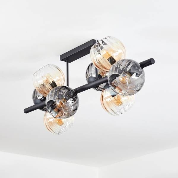 Deckenleuchte Cesaro Braun - Grau - Metall - 24 x 34 x 86 cm