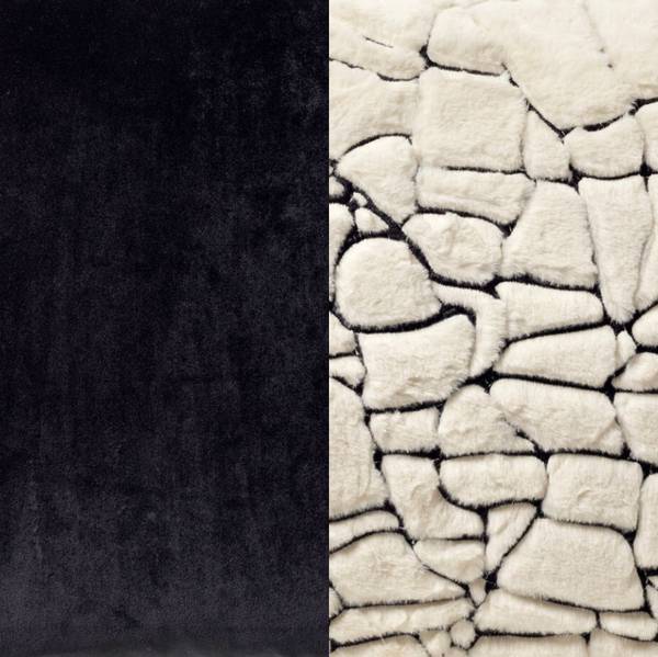 RABAT – Dekokissen 4 Stück Beige - Schwarz - Polyester - 50 x 10 x 30 cm