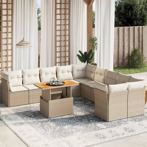 Garten-Lounge-Set 3037007-2 (11-teilig) Beige