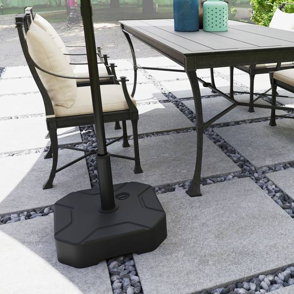 Schirmständer 84D-372V00BK Schwarz - Kunststoff - 45 x 25 x 45 cm