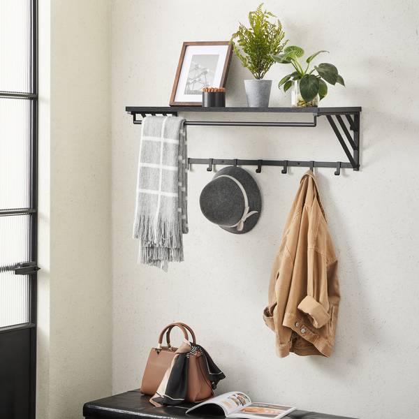 Wandgarderobe Schwarz