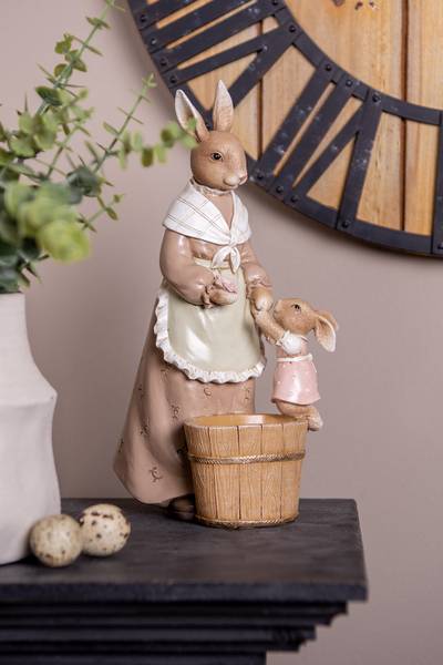 Kaninchen Easter&Averick Braun - Kunststoff - 10 x 24 x 13 cm