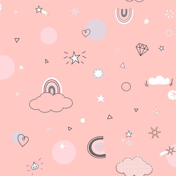 Kinderbettwäsche BASIC Pink - Textil - 1 x 140 x 200 cm