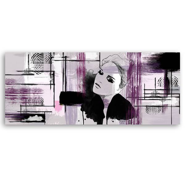 Wandbild frau abstraktion 90 x 30 cm