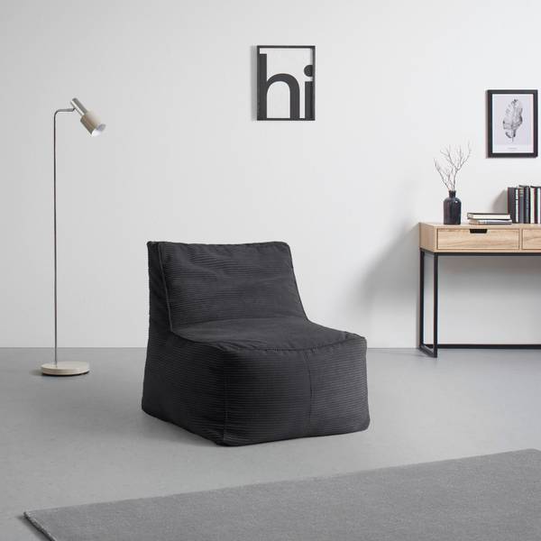 Sitzsack CAROLINE Grau - Holzwerkstoff - 75 x 84 x 88 cm