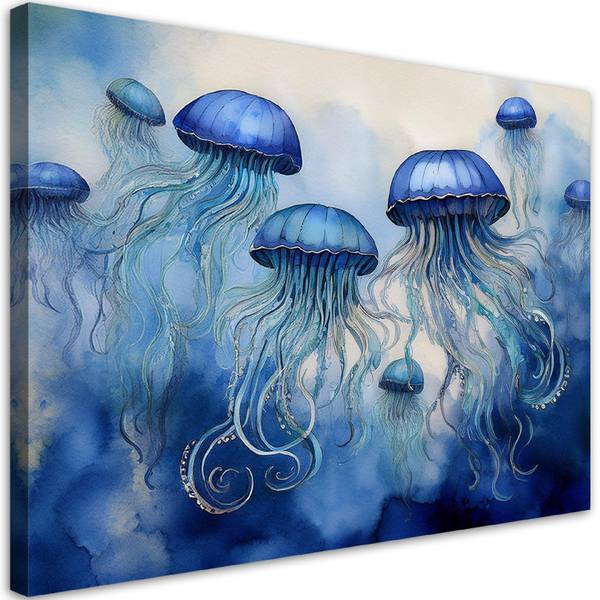 Tablau deco méduses marines 120 x 80 cm